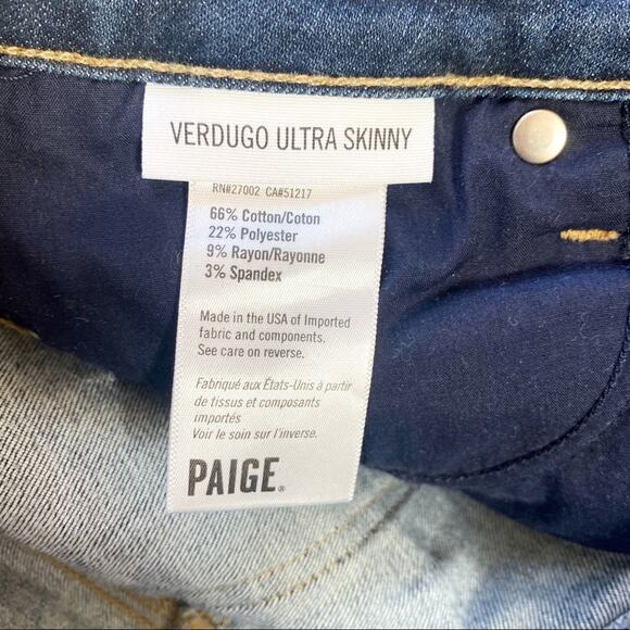 Paige Verdigo Ultra Skinny‎ Distressed Jeans - Picture 6 of 7